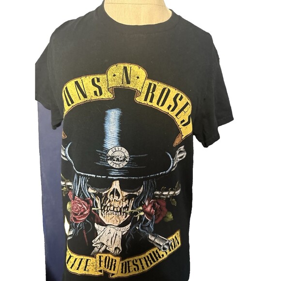 Guns N Roses T Shirt Classic Logo Black Size S - Picture 2 of 4